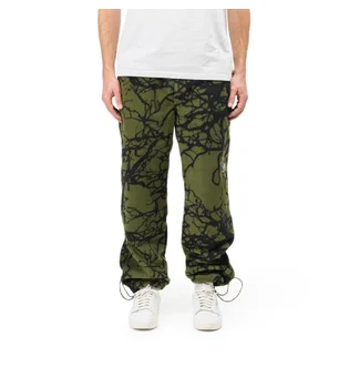 Dime Tree Print Fleece Pants (Olive / Schwarz)