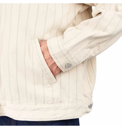 Obey Stripe Zip Jacket (Beige)