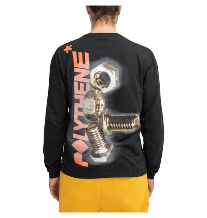 Polythene* Optics Bolt Print Longsleeve (Schwarz / Orange)