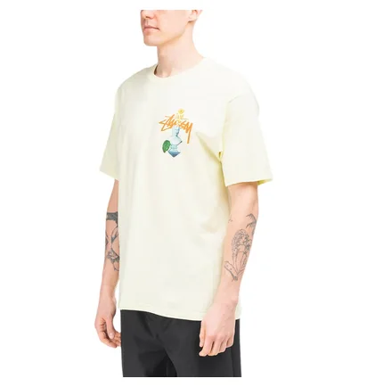 Stüssy Psychedelic T-Shirt (Pastellgelb)