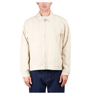 Obey Stripe Zip Jacket (Beige)
