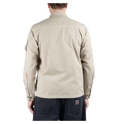 C.P. Company Organic Gabardine Full Zip Overshirt (Beige)