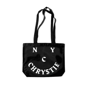 Chrystie NYC Smile Logo Tote Bag (Schwarz)