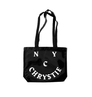 Chrystie NYC Smile Logo Tote Bag (Schwarz)