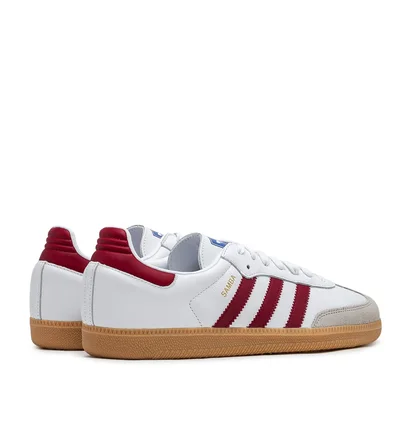 adidas Samba OG (Weiß / Dunkelrot)