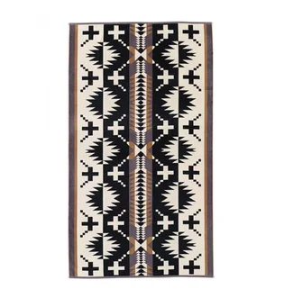 Pendleton Oversized Jacquard Towel (Schwarz / Weiß) – Pendleton