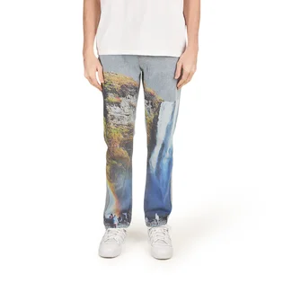 Pleasures Prelude Printed Denim Pant (Blau)