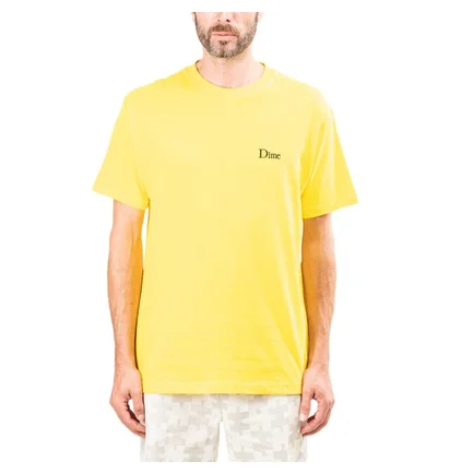 Dime Classic Small Logo T-Shirt (Gelb)