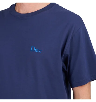 Dime Classic Small Logo T-Shirt (Navy)
