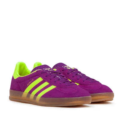 adidas Wmns Gazelle Indoor (Lila / Neongelb)