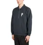 Parra Bird Face Font half Zip Polo Sweatshirt (Navy)