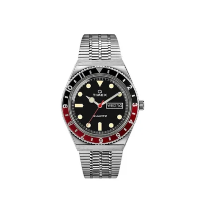 Timex Archive Q Diver Reissue 38mm (Stahl / Schwarz / Rot)