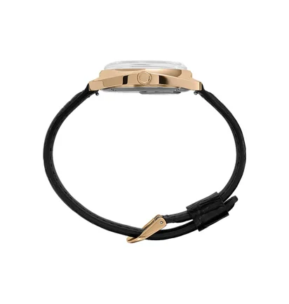 Timex Archive Q Timex 1975 Reissue Day-Date 38mm Leather Strap (Gold / Schwarz)