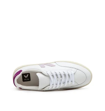 Veja WMNS V-12 Leather (Weiß / Rosa)