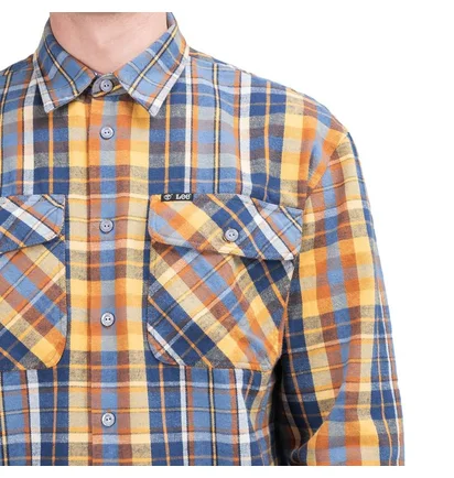 Lee x Timberland Flannel Shirt (Blau / Braun)