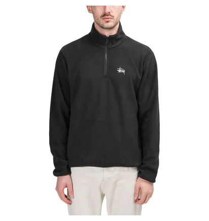 Stüssy Basic Polar Fleece Mock (Schwarz)