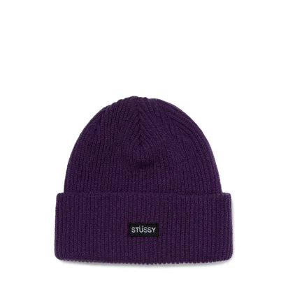 Stüssy Small Patch Watchcap Beanie (Lila)