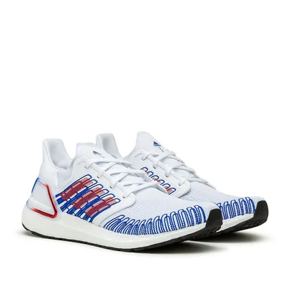 adidas Ultraboost 20 (Weiß / Rot / Blau)