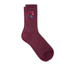 Parra Secret Flower Crew Socks (Dunkelrot)
