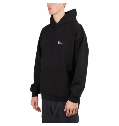 Dime Classic Small Logo Hoodie (Schwarz)