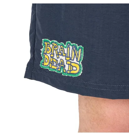 Brain Dead Mushroom Patch Nylon Beach Short (Navy)