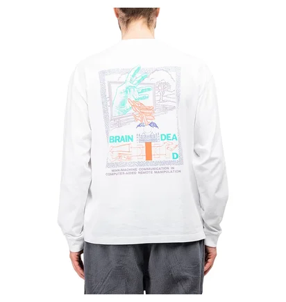 Brain Dead Man-Machine Longsleeve (Weiß)