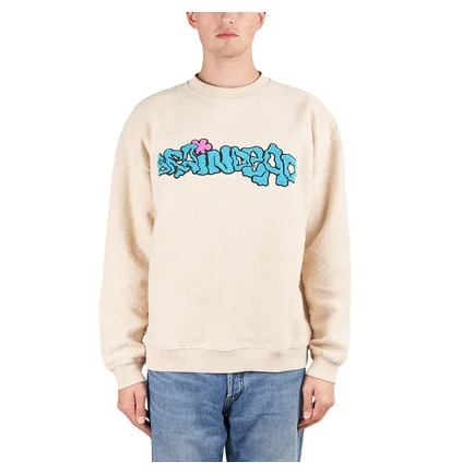 Brain Dead Slime Reverse Fleece Crewneck (Natur)