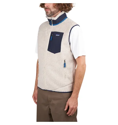 Patagonia Classic Retro-X Fleece Vest (Beige / Blau)