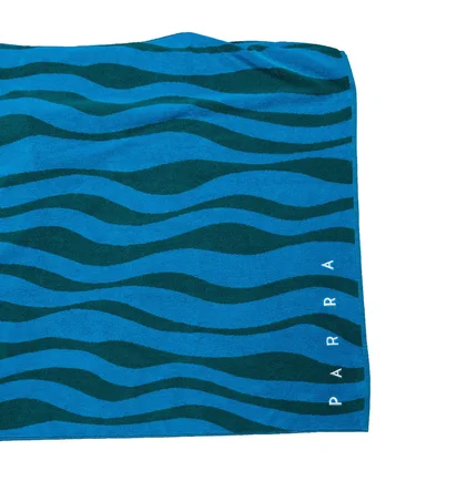 Parra Aqua Weed Waves Beach Towel (Blau / Petrol)