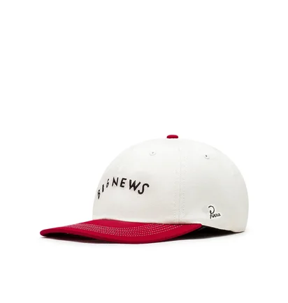 by Parra Big News 6 Panel Hat (Weiss / Rot)
