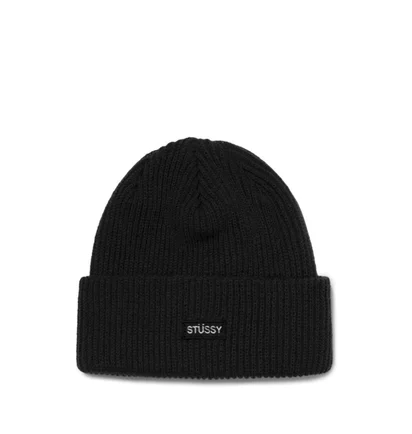 Stüssy Small Patch Watchcap Beanie (Schwarz)