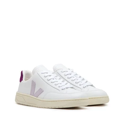 Veja WMNS V-12 Leather (Weiß / Rosa)