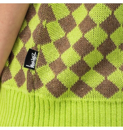 Stüssy WMNS Melange Checker Sweater Vest (Lime)