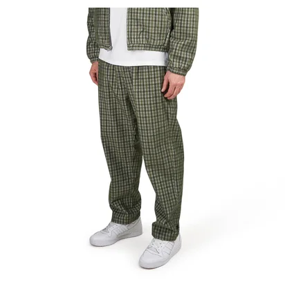 Obey Fubar Pleated Plaid Cord Pant (Grün / Grau)