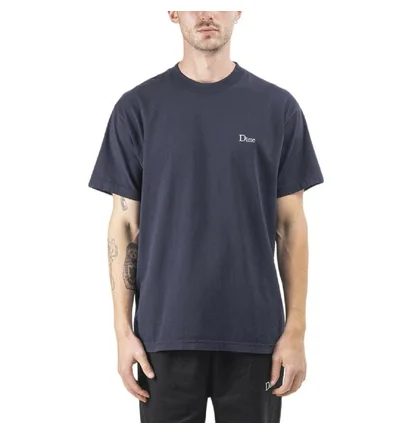 Dime Classic Logo Embroidered T-Shirt (Navy)