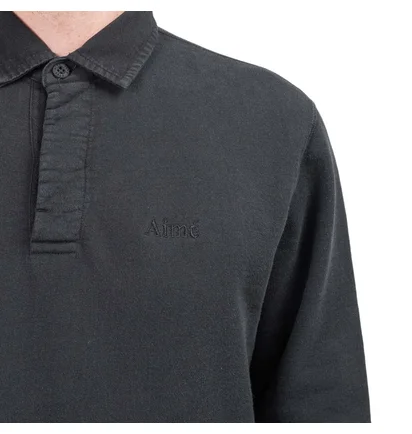 Aimé Leon Dore Pigment-Dyed Kanga Rugby Sweatshirt (Schwarz)