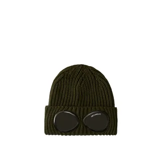 C.P. Company Extra Fine Merino Wool Goggle Beanie (Grün)