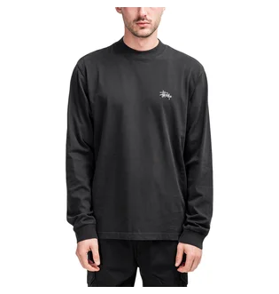 Stüssy Mock Longsleeve Crew (Schwarz)