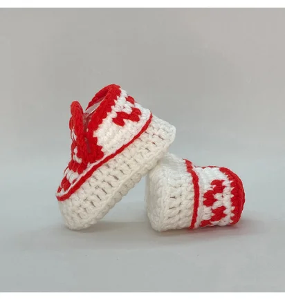 Baby Sneakers Vans Checker (Rot / Weiß)