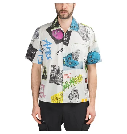 Aries Thrasher Hawaiian Shirt (Weiß)