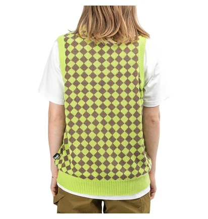 Stüssy WMNS Melange Checker Sweater Vest (Lime)
