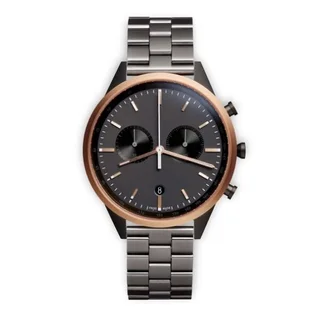 Uniform Wares C41 Chronograph Watch (Rose Gold / PVD Grau)