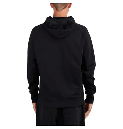 C.P. Company Diagonal Raised Fleece Goggle Hooded Sweatshirt (Schwarz)
