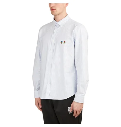 Edmmond Studios Special Duck Shirt vertical stripes (Blau)