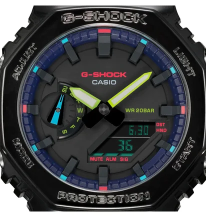 Casio G-Shock GA-2100RGB-1AER (Schwarz / Multi)