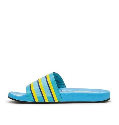 adidas Adilette Premium 'Aqua' (Blau / Gelb)