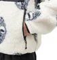 Stüssy Mask Jacquard Sherpa Jacket (Weiß / Schwarz)