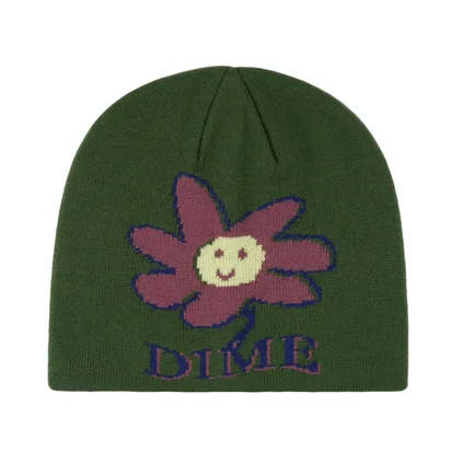Dime Cute Flower Skull Cap Beanie (Grün)