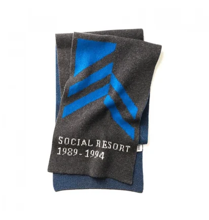 Han Kjobenhavn Scarf (Schwarz / Blau)