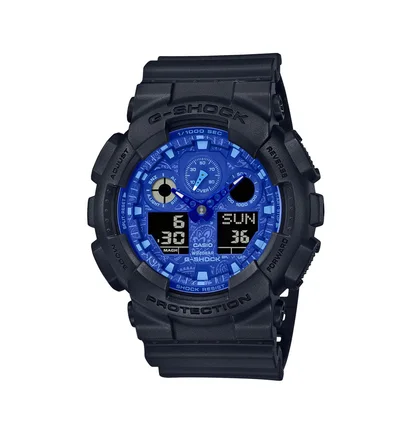 Casio G-Shock GA-100BP-1AER (Schwarz / Blau)